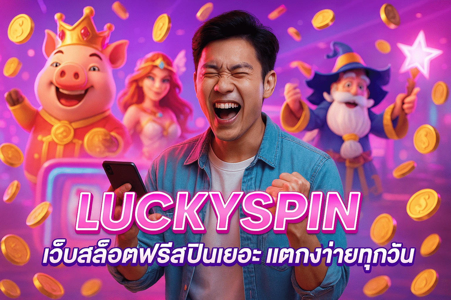 LUCKYSPIN เว็บสล็อตฟรีสปินเยอะ แตกง่ายทุกวัน