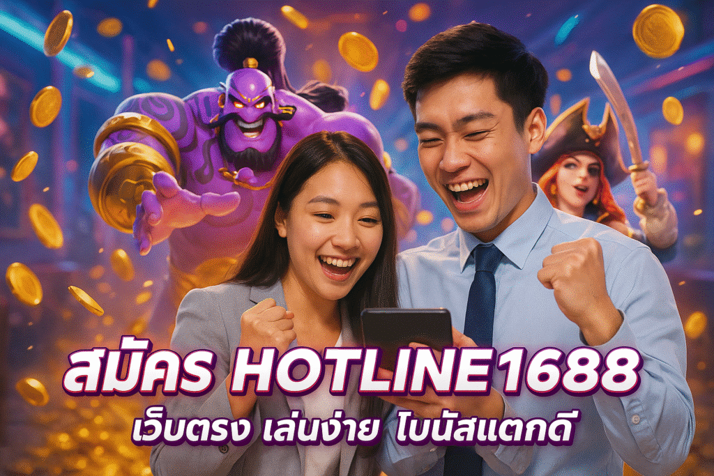 สมัคร HOTLINE1688 เว็บตรง เล่นง่าย โบนัสแตกดี