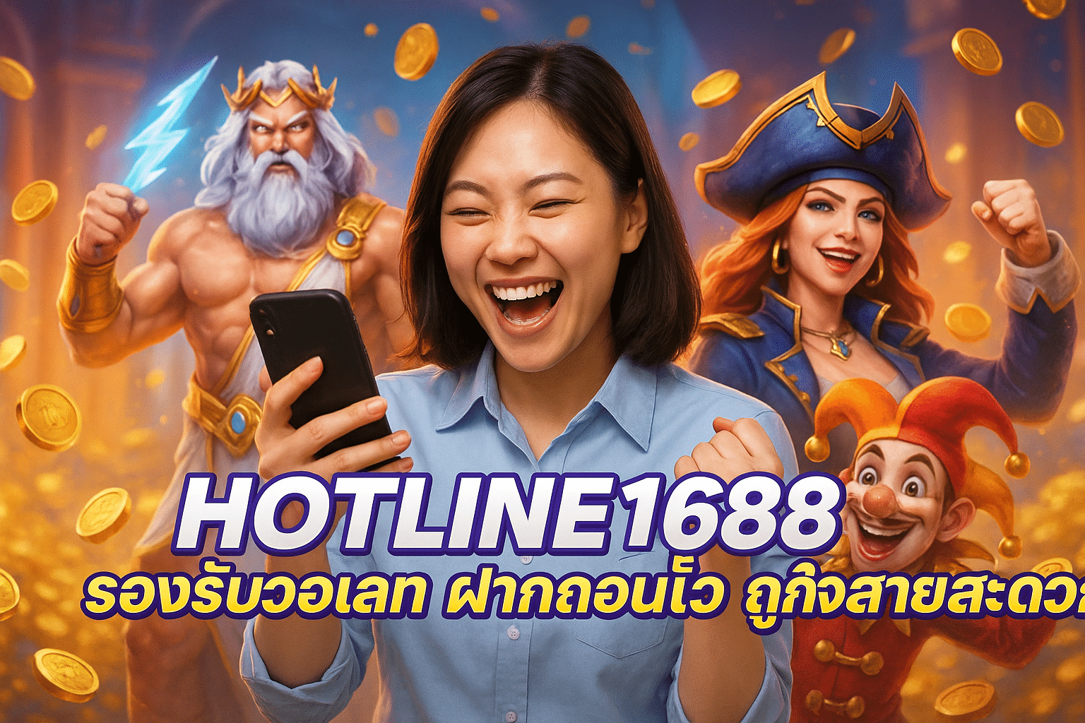 HOTLINE1688 รองรับวอเลท ฝากถอนเร็ว ถูกใจสายสะดวก